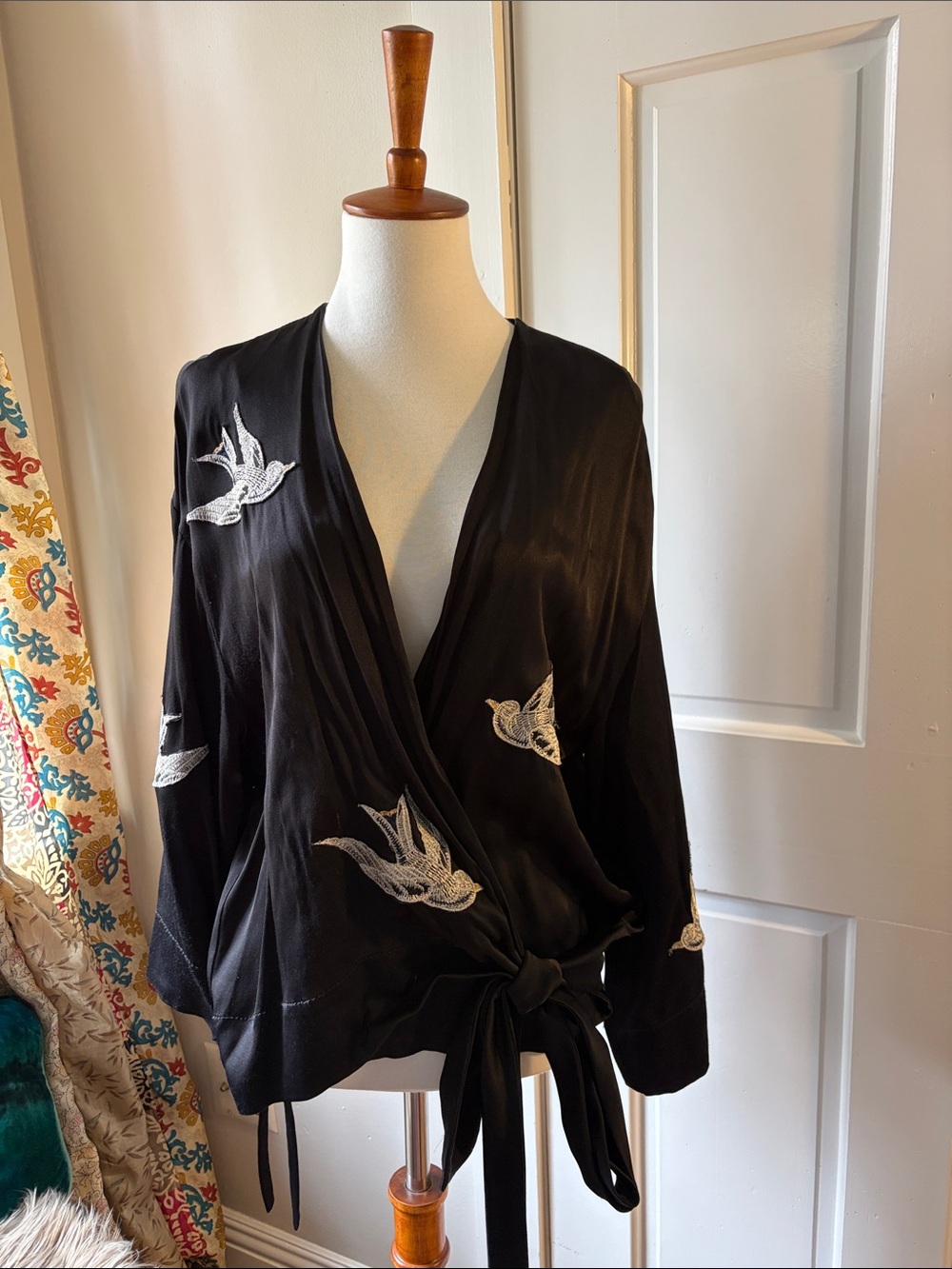 Zara Black Wrap Kimono